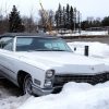 67 Cadillac de Ville convertible in snow