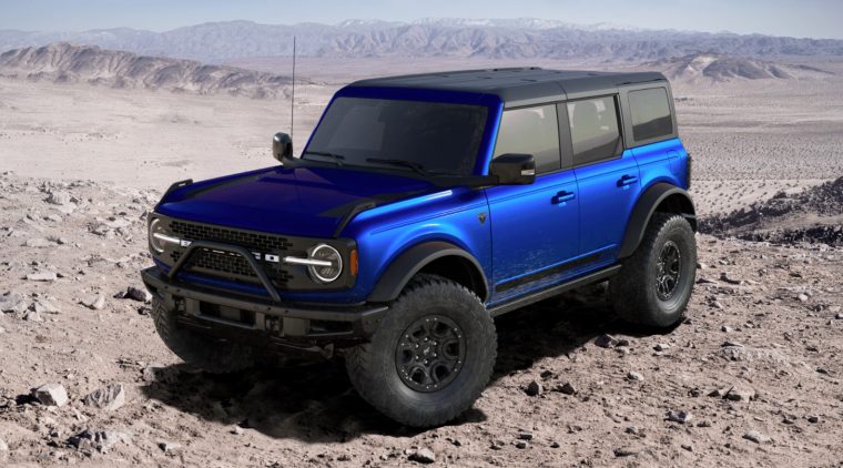 2021 Ford Bronco First Edition four-door in Lightning Blue | build and price configurator