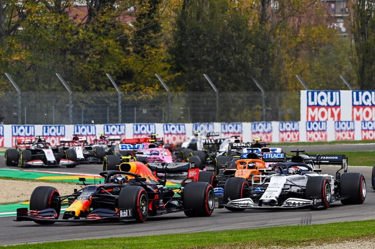 Start of the 2020 Emilia Romagna Grand Prix