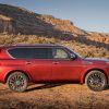 side view of a red 2021 Nissan Armada