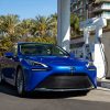 2021 Toyota Mirai Limited in Hydro Blue (fueling station)