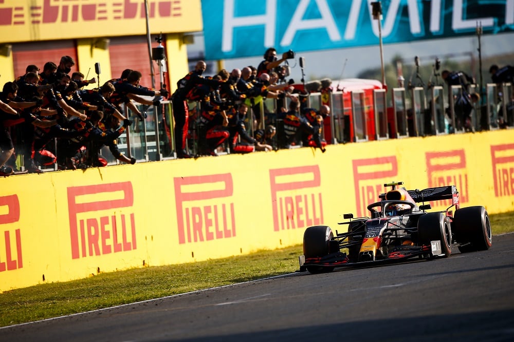 This image of Albon scoring his first career podium has nothing to do with an F1 engine freeze