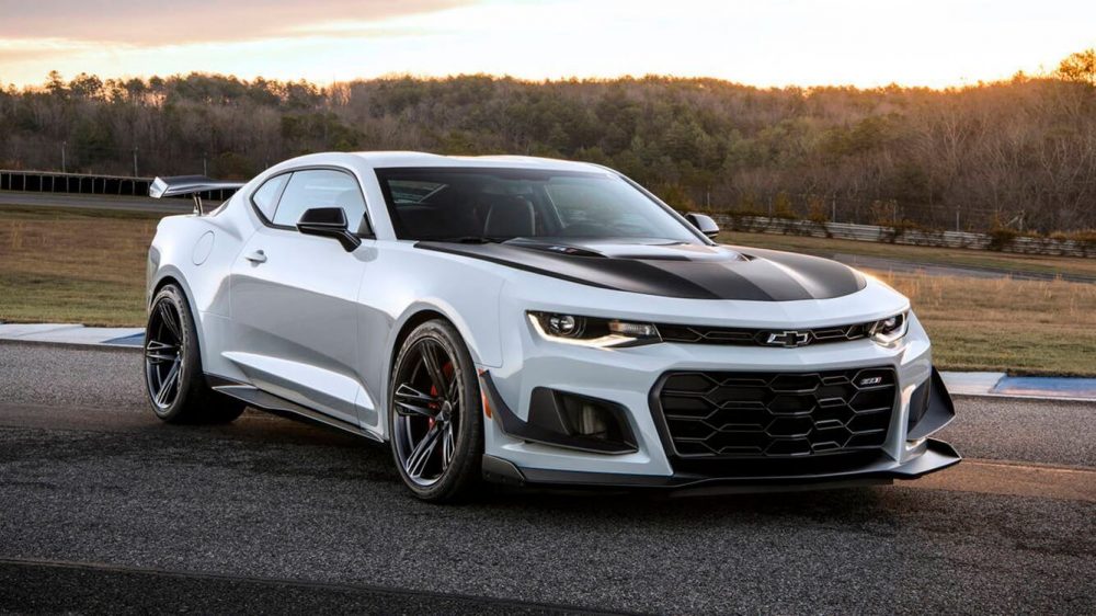 A 2020 Chevy Camaro front/side view