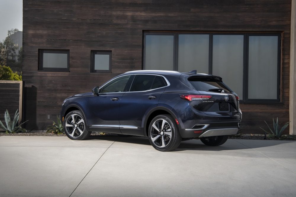 A side view of a parked 2021 Buick Envision with the Vehicle Intelligence Platform