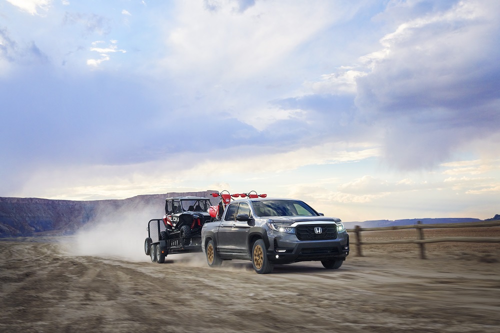 2021 Honda Ridgeline RTL-E with HPD Package (towing powersports equipment)