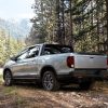 2021 Honda Ridgeline Sport in the forest (rear)