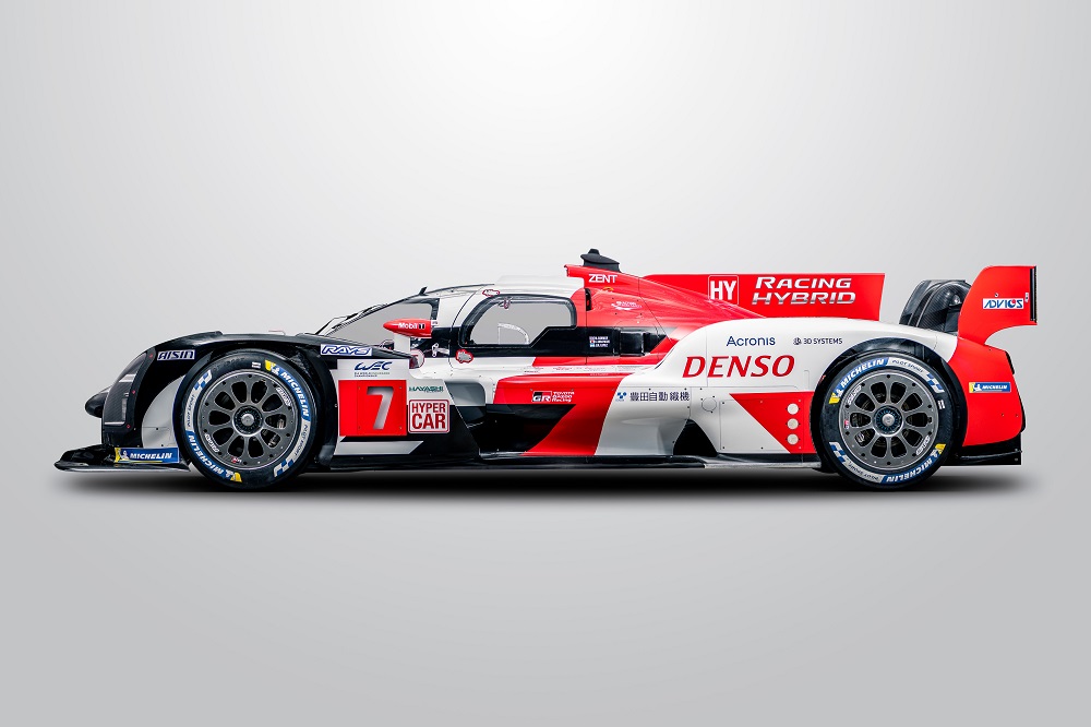 Side view of the 2021 Toyota Gazoo Racing GR010 Hybrid Le Mans Hypercar