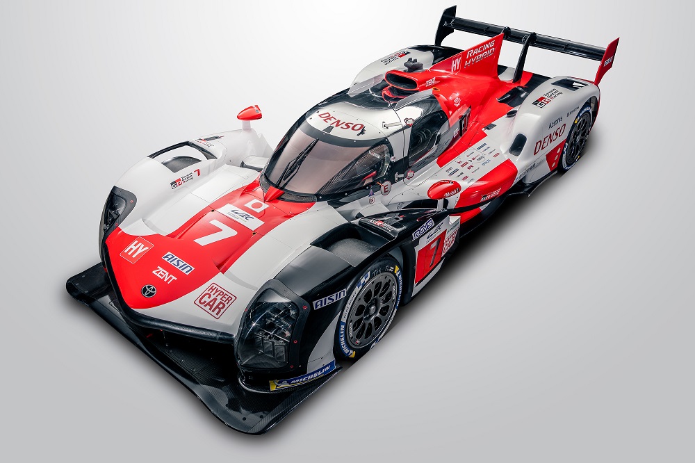 Top view of the 2021 Toyota Gazoo Racing GR010 Hybrid Le Mans Hypercar