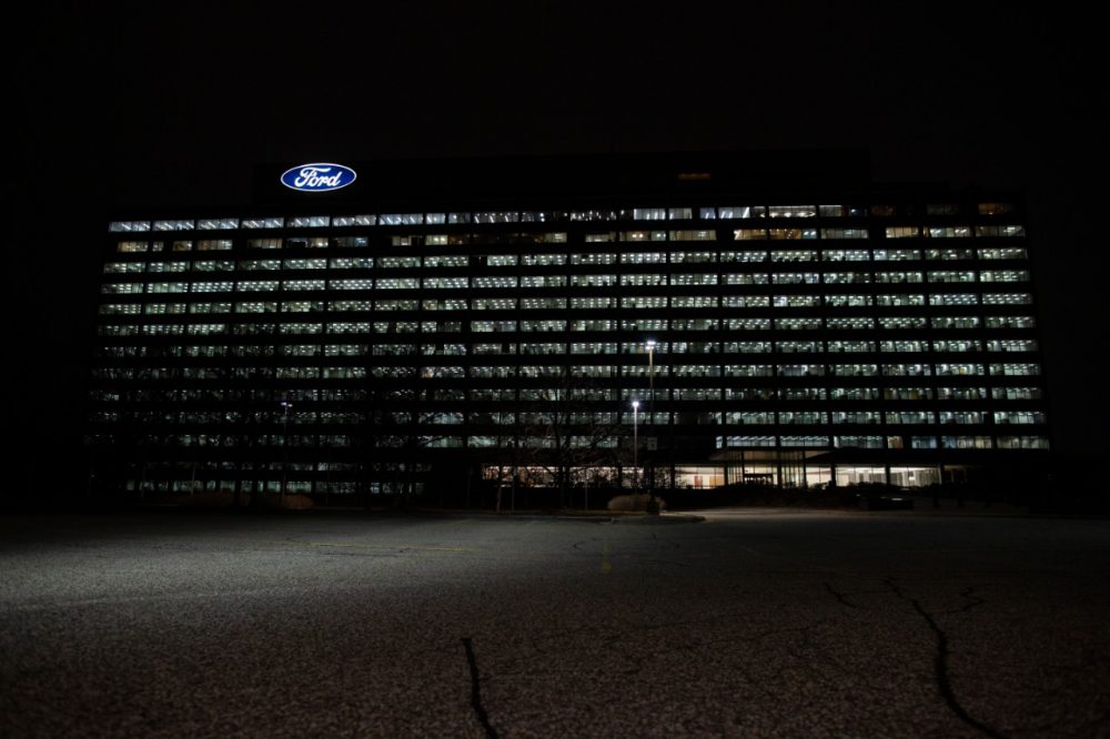 Ford lit up its World Headquarters in Dearborn on Tuesday, Jan. 19 to honor the more than 400,000 lives lost to COVID-19