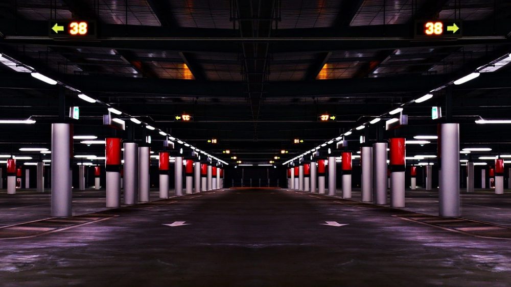 An ominous parking garage