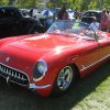 A 1954 Chevrolet Corvette convertible with the top down, not unlike one you would see in Mafia.