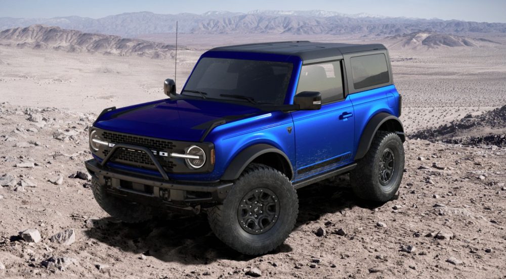 2021 Ford Bronco First Edition two-door in Lightning Blue | VIN 001 Bronco going to auction in Scottsdale