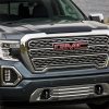 Close-up front view of 2021 GMC Sierra 1500 Denali