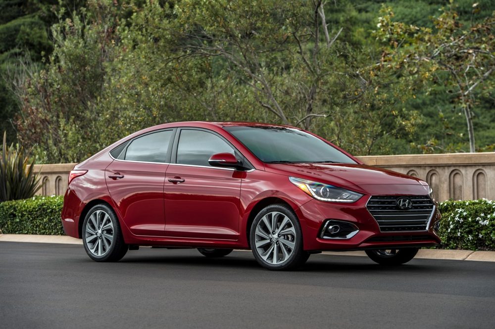 Front side view of parked 2021 Hyundai Accent