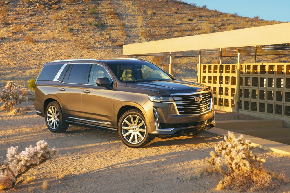 2021 Cadillac Escalade parked in the desert sun