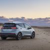 Rear side view of 2022 Chevrolet Bolt EV on beach