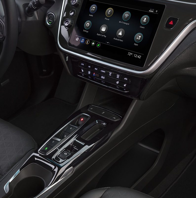 2022 Chevrolet Bolt EV console, shifter, and touch screen