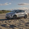 Front side view of 2022 Chevrolet Bolt EUV parked on beach