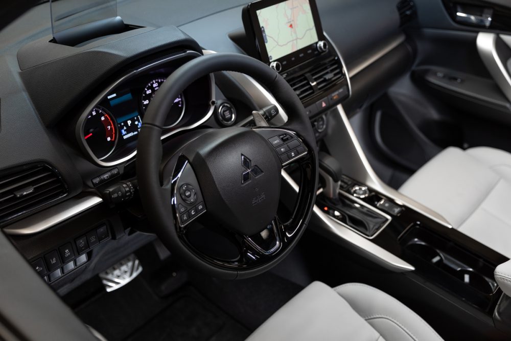 The dashboard and infotainment system of the 2022 Eclipse Cross