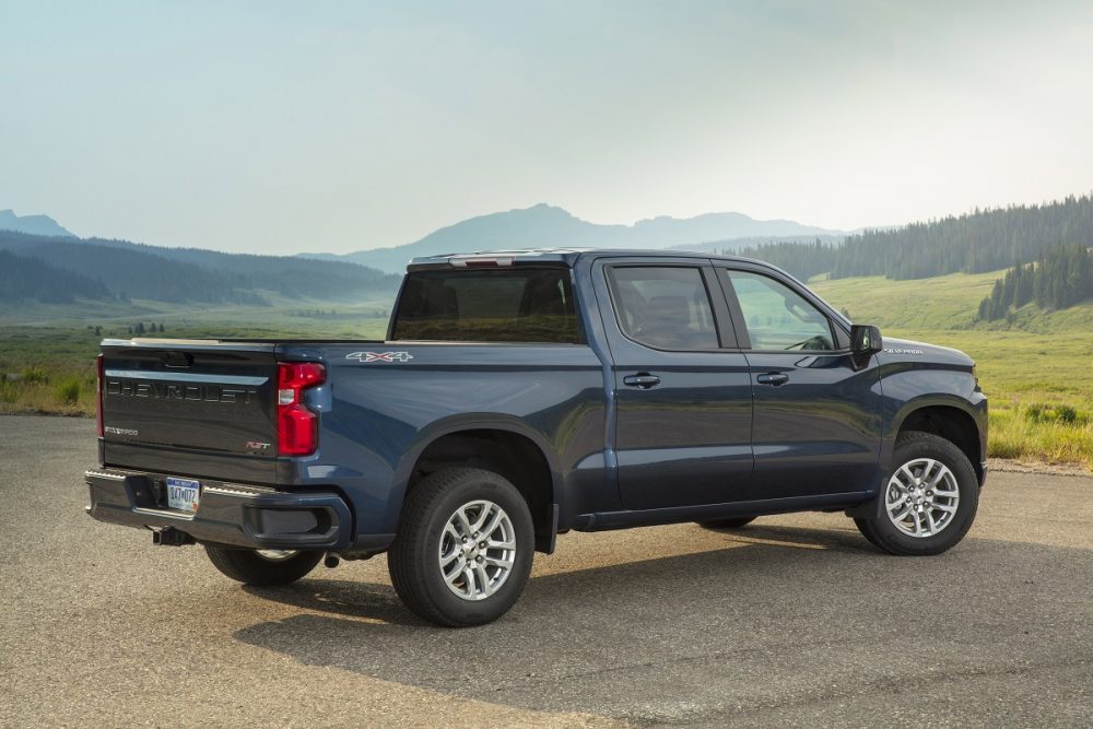 Rear side view of Chevrolet Silverado 1500 RST