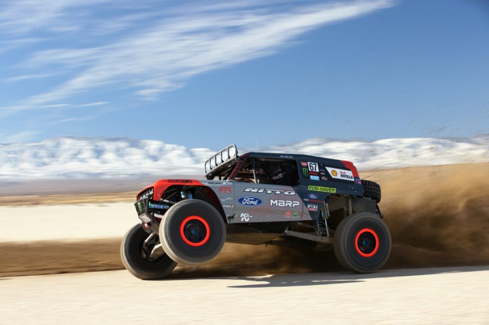 Ford Bronco ULTRA4 4400 racing truck running in 2021 King of Hammers