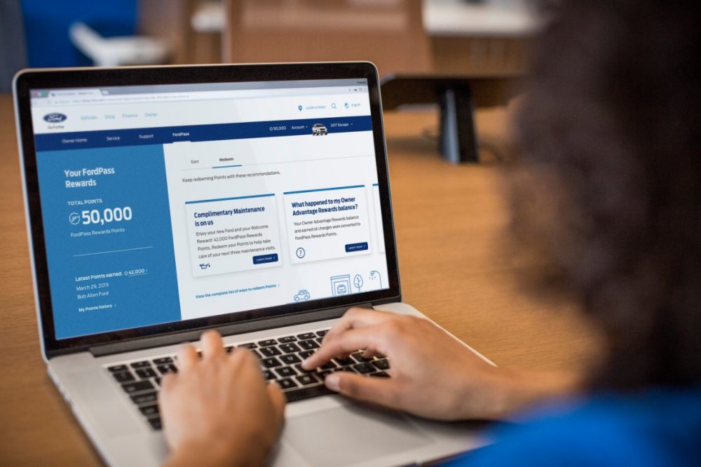 FordPass Rewards website interface