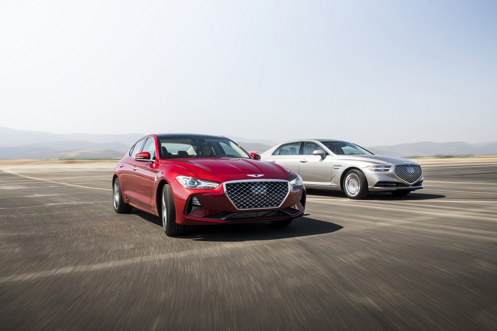 Genesis G70 and Genesis G90 shown together