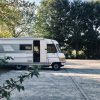 Motorhome on a German forest parking