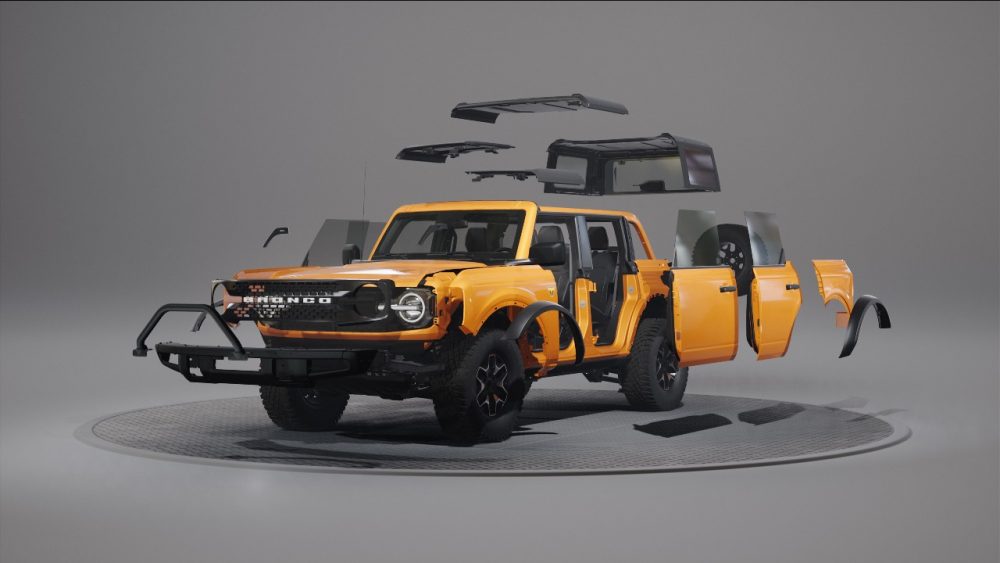 2021 Ford Bronco modularity renderings