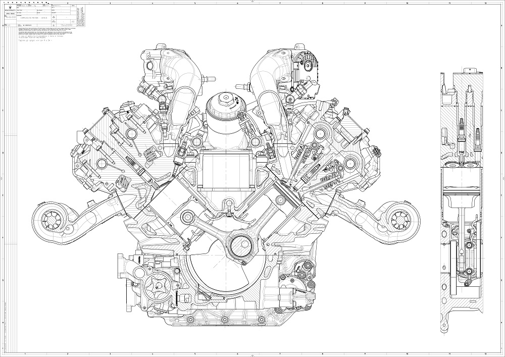 Maserati Nettuno Engine technical diagram