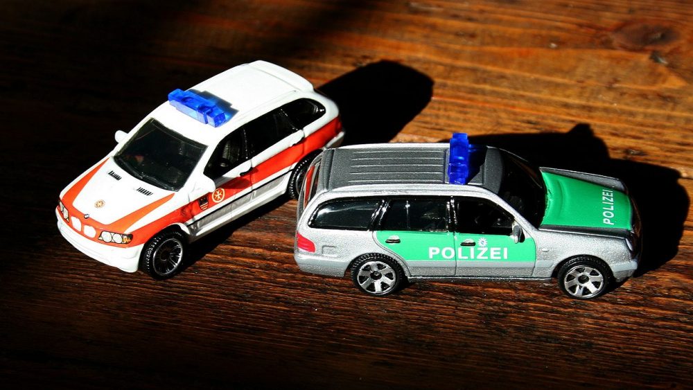 A collection of Matchbox cars on a table