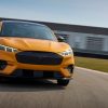 2021 Ford Mustang Mach-E GT in Cyber Orange on track