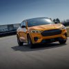 2021 Ford Mustang Mach-E GT in Cyber Orange action shot