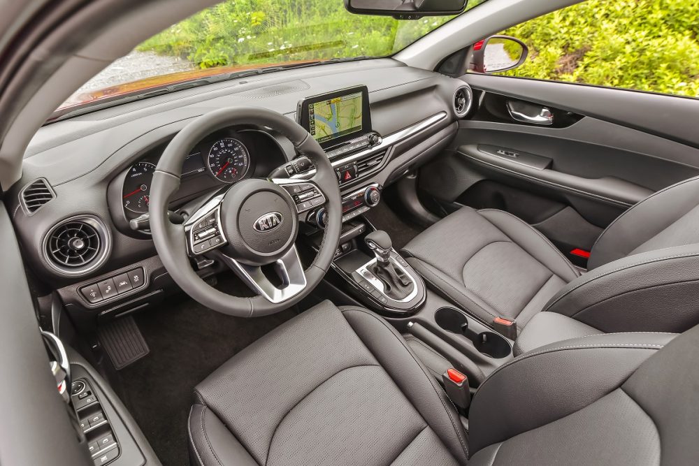 2021 Kia Forte dashboard and steering wheel