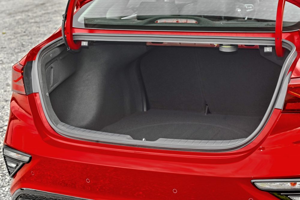 2021 Kia Forte interior of trunk