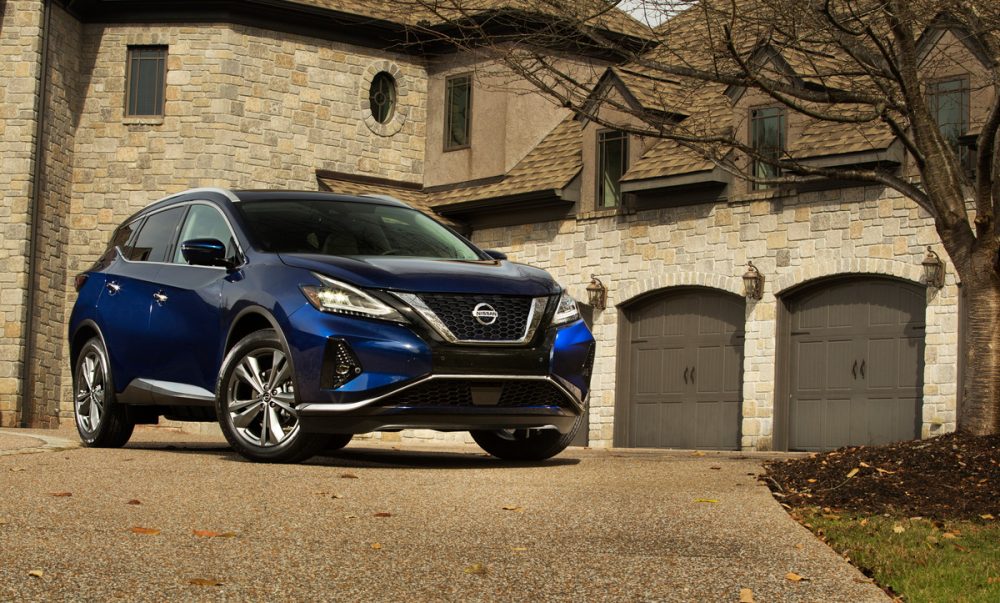 2021 Nissan Murano in front of a large house