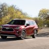 2021 Toyota Highlander Platinum Hybrid AWD in Ruby Red Pearl