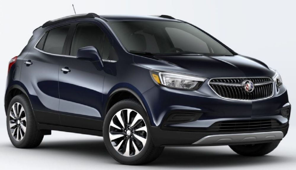 The 2021 Buick Encore with its new Dark Moon Blue color