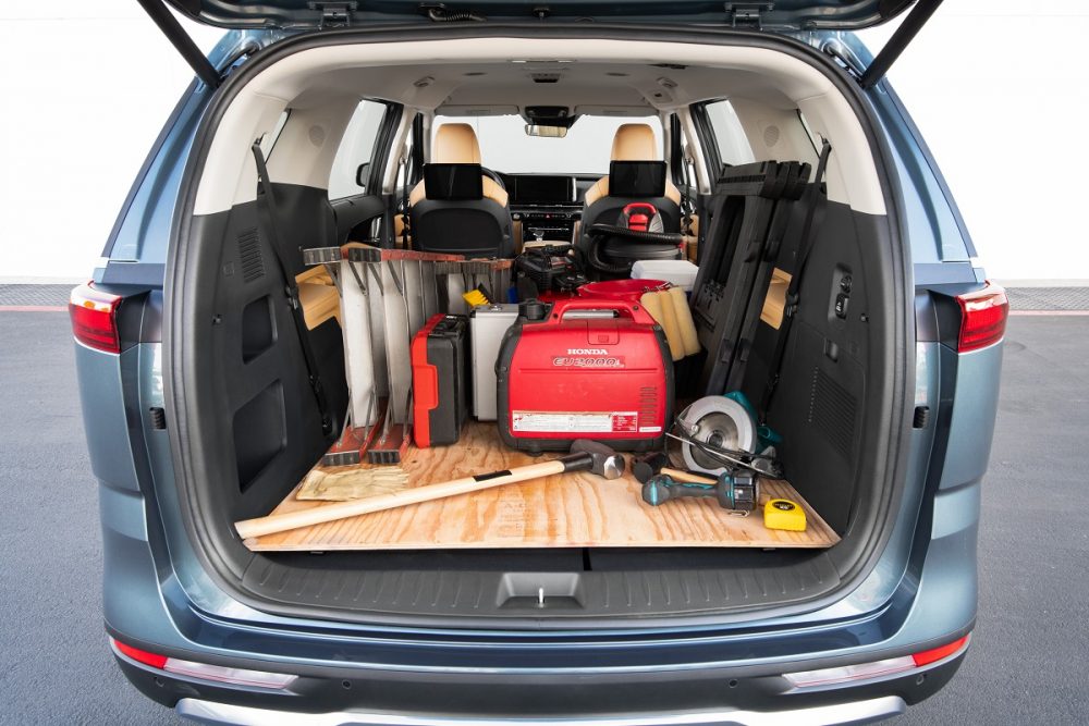 2022 Kia Carnival rear cargo area