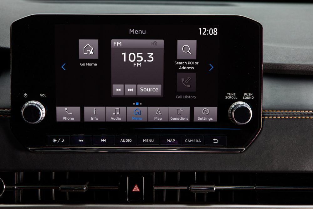 The 2022 Mitsubishi Outlander infotainment system 
