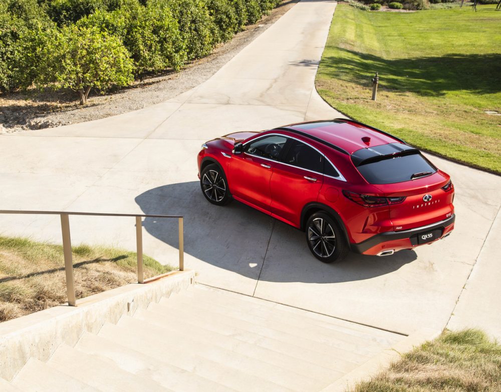 2022 QX55 AWD high-angled rear view