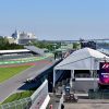 Circuit Gilles Villeneuve, main straight, grandstands, and paddock