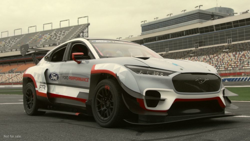 Mustang Mach-E 1400 hero shot on track