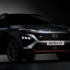 Shadowy front side view of Hyundai Kona N