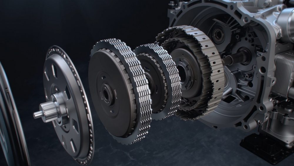 Diagram of Hyundai Kona N dual clutch transmission