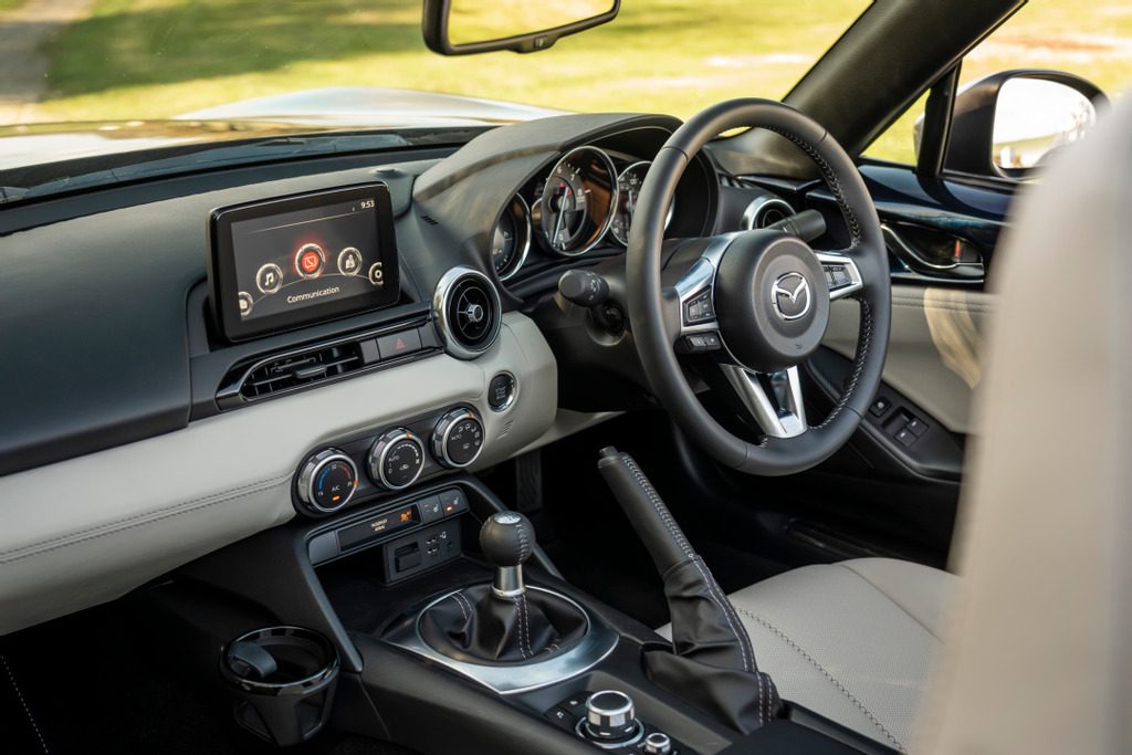 Interior of 2021 Mazda MX-5 Miata