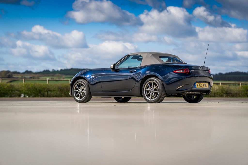 Rear view of 2021 Mazda MX-5 Miata