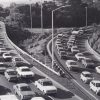 A traffic jam sometime in the 1970s