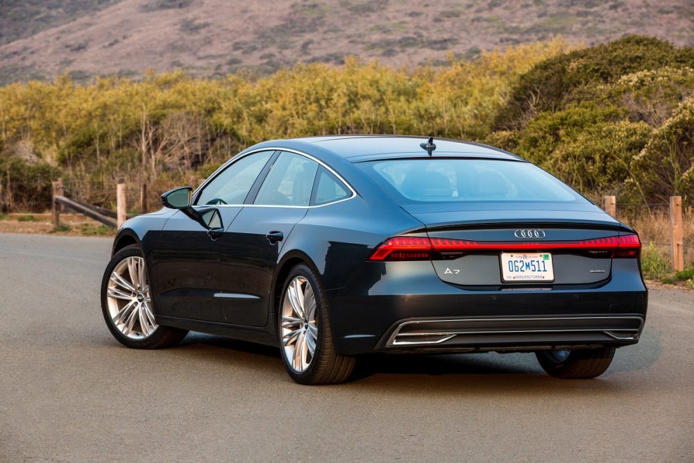 2021 Audi A7 parked on a rural road