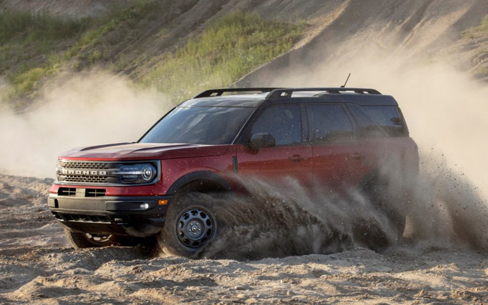 2021 Ford Bronco Sport kicking up sand